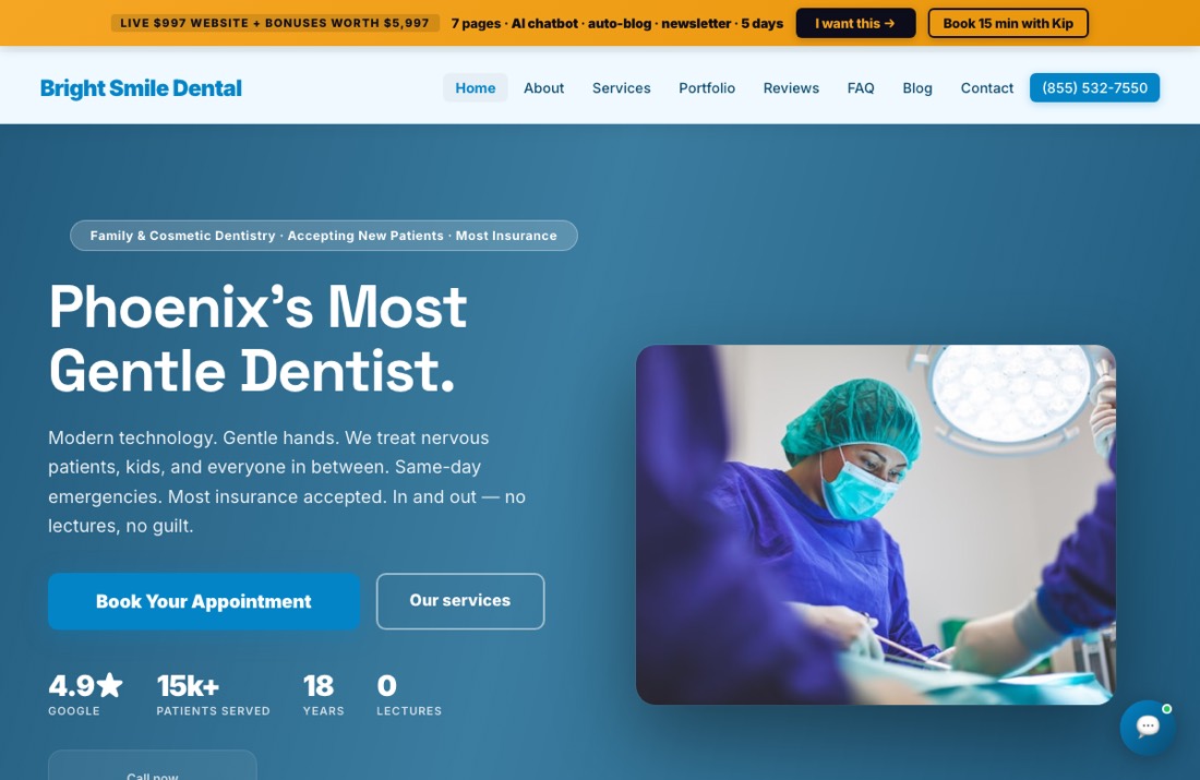 Dental practice website