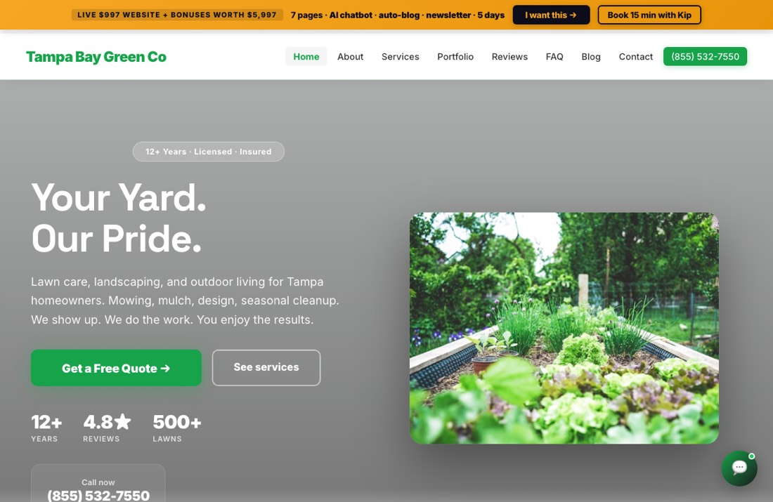 Landscaping website