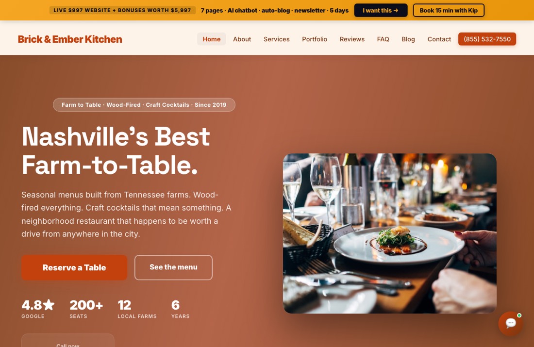 Restaurant website
