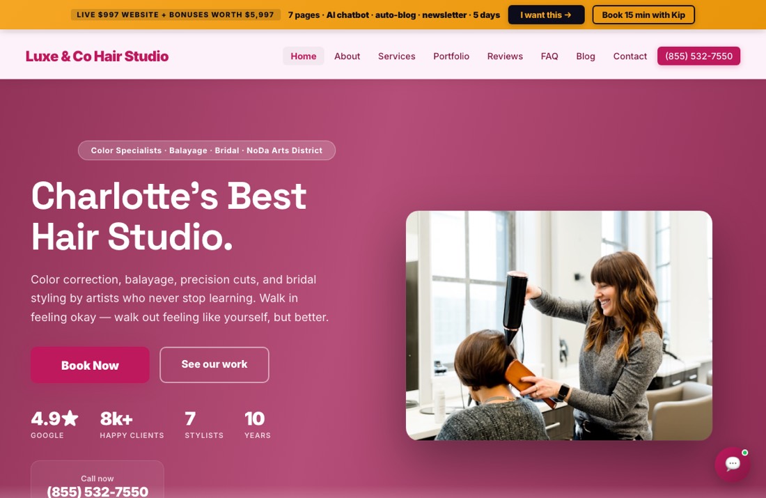 Salon website
